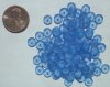 100 2x6mm Matte Light Sapphire Rondelle Beads